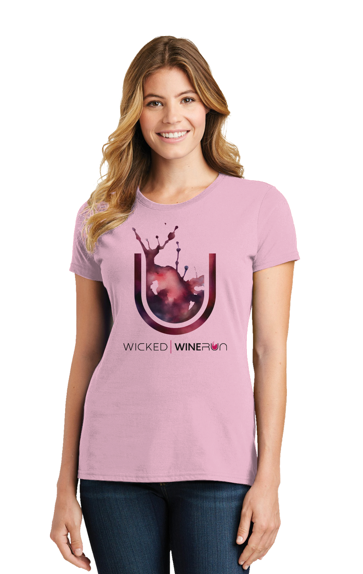 Red Wine Splash on Pink
