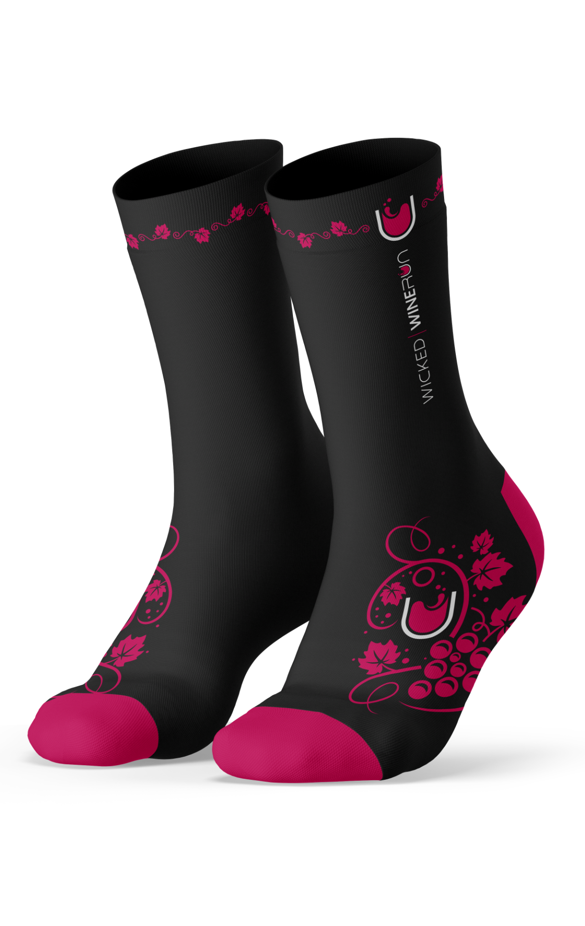 Wicked Wine Run Socks - Black