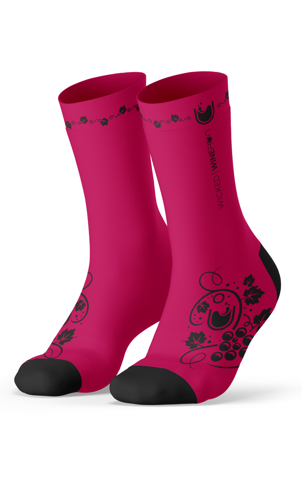 Wicked Wine Run Socks - Red