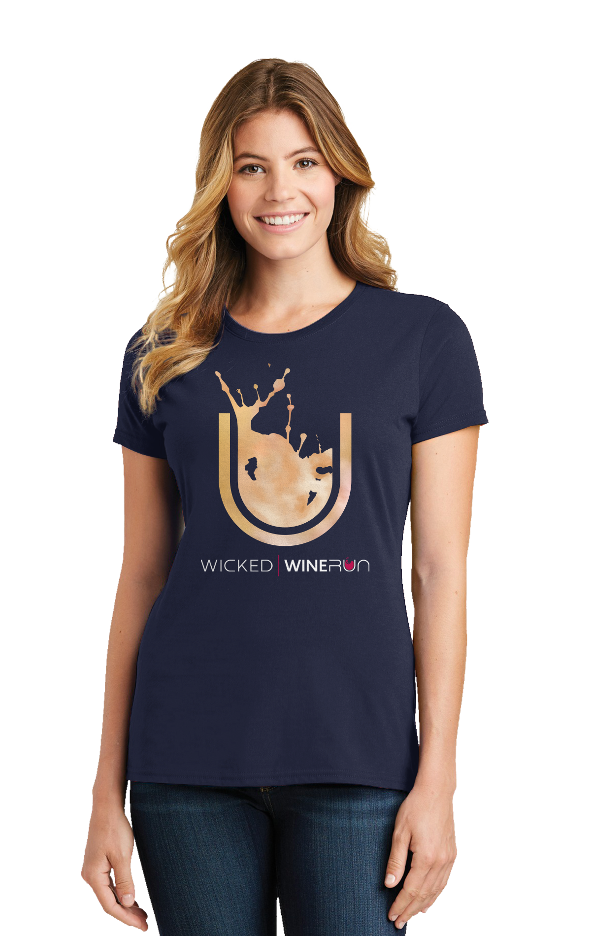 White Wine Splash on Navy