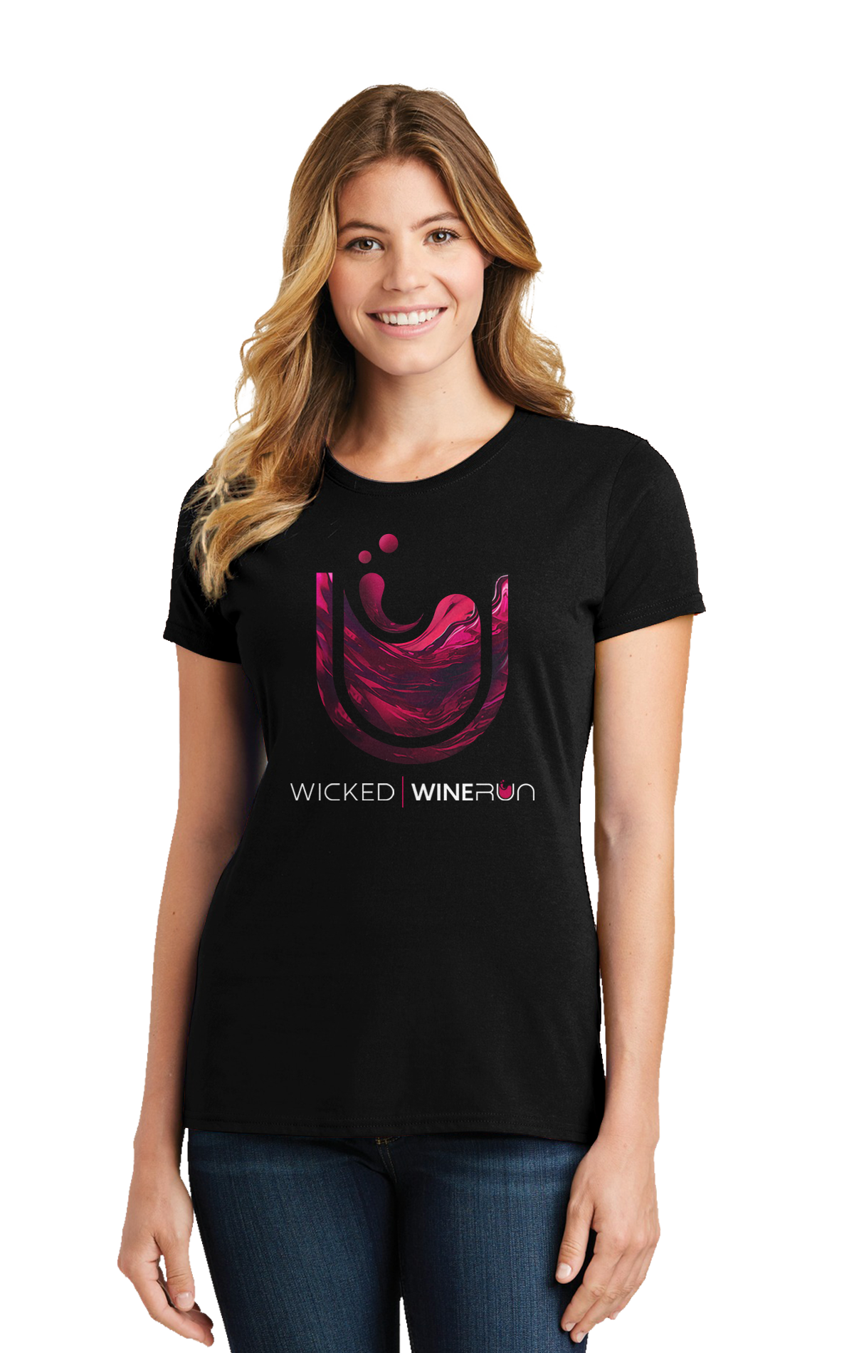 Wicked Wine Run Swirl T-Shirt Black