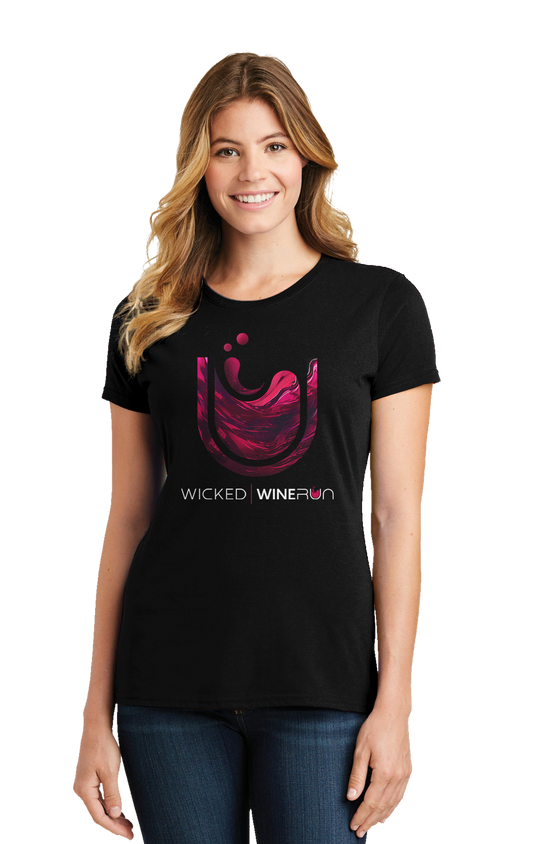 Wicked Wine Run Swirl T-Shirt Black